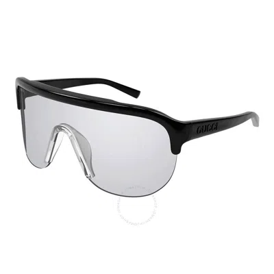 Shop Gucci Silver Shield Men's Sunglasses Gg1645s 003 99