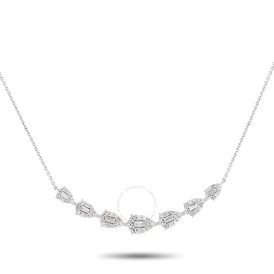 Shop Lb Exclusive 14k White Gold 1.0ct Diamond Necklace Nk01547 In Multi-color