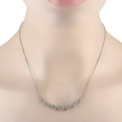 Shop Lb Exclusive 14k White Gold 1.0ct Diamond Necklace Nk01547 In Multi-color