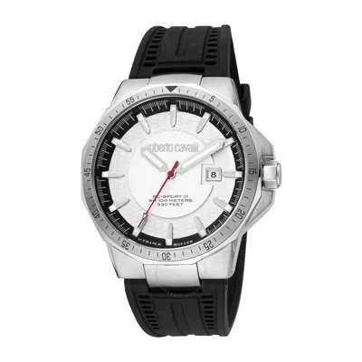 Shop Roberto Cavalli Fashion Watch Quartz Silver Dial Men's Watch Rv1g182p0011 In Black / Silver