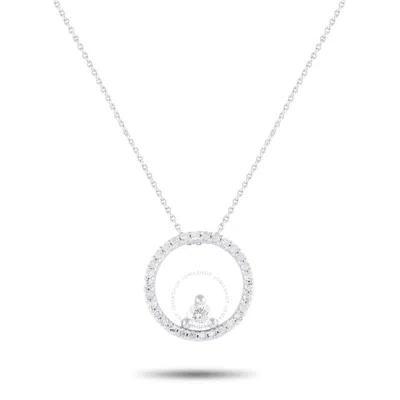 Shop Lb Exclusive 14k White Gold 0.25ct Diamond Necklace Pn15393 In Multi-color