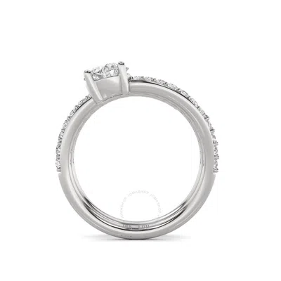 Shop Grown Gorgeous Lab Grown Beautiful Ring 14k White Gold Ring 1 1/2 Ctw Certified (f Vs2)