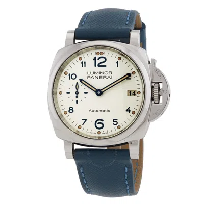 Shop Panerai Luminor Due Automatic Men's Watch Pam00903 In Blue / Ivory