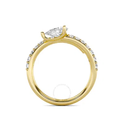 Shop Grown Gorgeous Lab Grown Beautiful Ring 14k Yellow Gold Ring 3/4 Ctw Certified (f Vs2)
