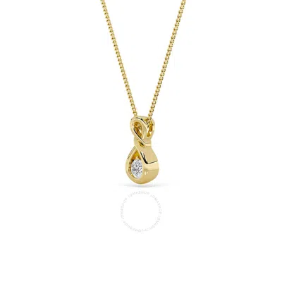 Shop Grown Gorgeous Lab Grown Beautiful Pendant 14k Yellow Gold Necklace 1/4 Ctw Certified (f Vs2)