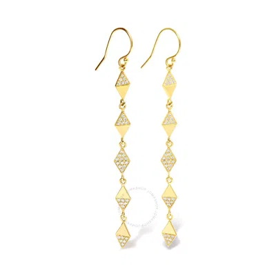 Shop Haus Of Brilliance 14k Yellow Gold 1/3 Cttw Diamond Studded Kite Drop And Dangle Earrings (h-i Color
