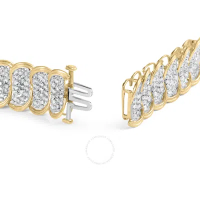 Shop Haus Of Brilliance 10k Yellow Gold 5.00 Cttw Diamond Oval Banded Link Bracelet (i-j Color