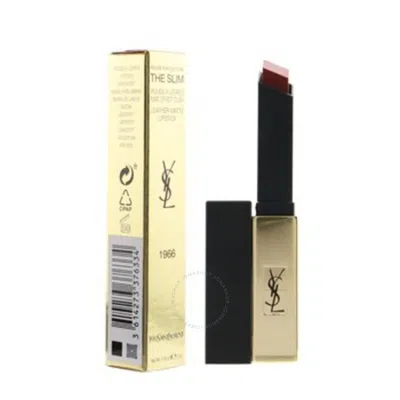 Shop Saint Laurent Yves  Ladies Rouge Pur Couture The Slim Leather Matte Lipstick 0.08 oz # 1966 Rouge Lib In # 1966 Rouge Libre