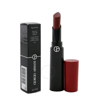 Shop Giorgio Armani Ladies Lip Power Longwear Vivid Color Lipstick 0.11 oz # 504 Flirt Makeup 36142726492
