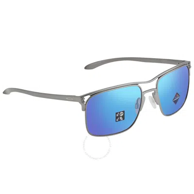 Shop Oakley Holbrook Ti Prizm Sapphire Polarized Titanium Men's Sunglasses Oo6048 604804 57 In Gun Metal / Gunmetal