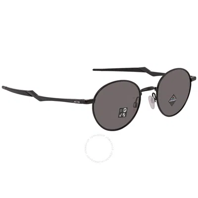 Oakley Terrigal Prizm Grey Round Unisex Sunglasses Oo4146 414601 51 In Black / Grey