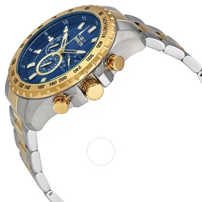 Shop Invicta Speedway Chronograph Blue Dial Men's Watch 24214 In Two Tone  / Blue / Gold Tone / Yellow