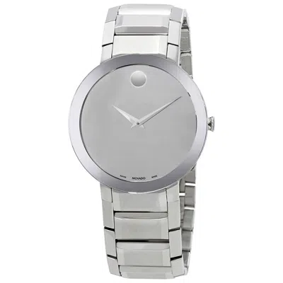 Shop Movado Sapphire Silver Mirror Dial Men's Watch 0607178