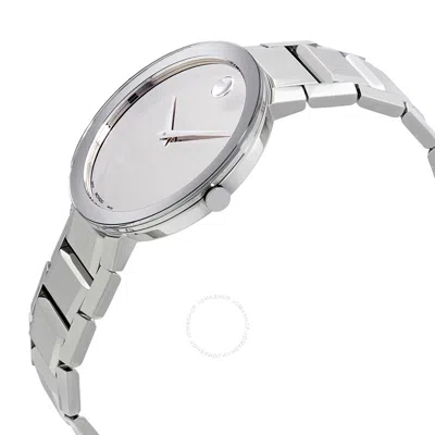 Shop Movado Sapphire Silver Mirror Dial Men's Watch 0607178