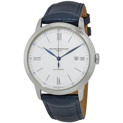 Shop Baume Et Mercier Classima Automatic Men's Watch Moa10333 In Blue / Silver