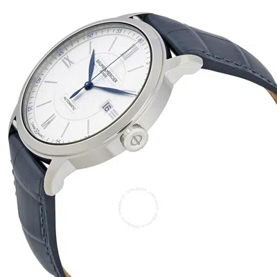 Shop Baume Et Mercier Classima Automatic Men's Watch Moa10333 In Blue / Silver