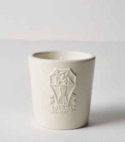 Shop Brunello Cucinelli Ebano Crest Candle (8.5cm) In White