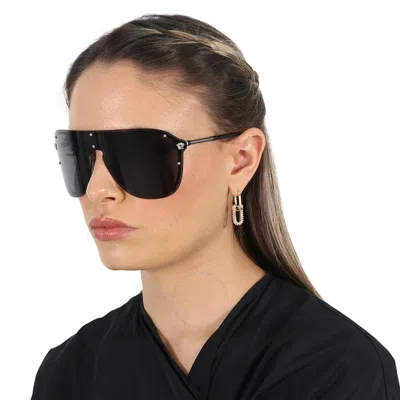 Shop Versace Grey Shield Unisex Sunglasses Ve2180 1000/87 44 In Grey / Silver