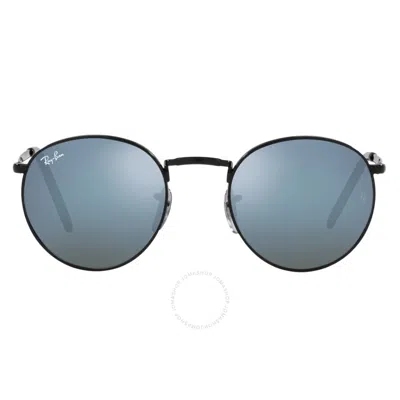 Ray Ban Rb3637 002/g1 Round Sunglasses In Black / Blue / Green