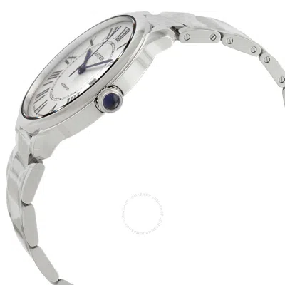 Shop Cartier Ronde Must De  Automatic Silver Dial Men's Watch Wsrn0035 In Blue / Silver