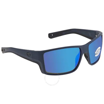 Shop Costa Del Mar Reefton Pro Blue Mirror Polarized Glass Men's Sunglasses 6s9080 908011 63