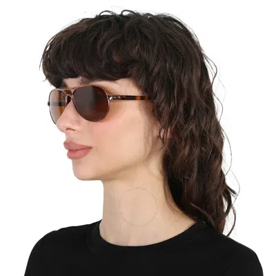 Oakley Feedback Brown Gradient Polarized Aviator Ladies Sunglasses Oo4079 407914 59 In Gold / Rose / Rose Gold