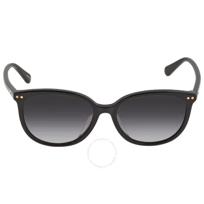 Shop Kate Spade Grey Shaded Round Ladies Sunglasses Alina/f/s 0807/9o 55 In Black / Grey