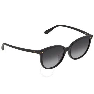 Shop Kate Spade Grey Shaded Round Ladies Sunglasses Alina/f/s 0807/9o 55 In Black / Grey