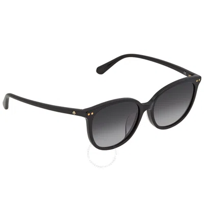 Kate Spade Grey Shaded Round Ladies Sunglasses Alina/f/s 0807/9o 55 In Black / Grey
