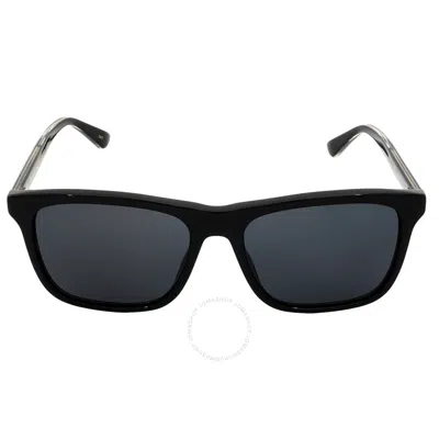 Shop Gucci Grey Square Men's Sunglasses Gg0381sn 006 57 In Black / Grey