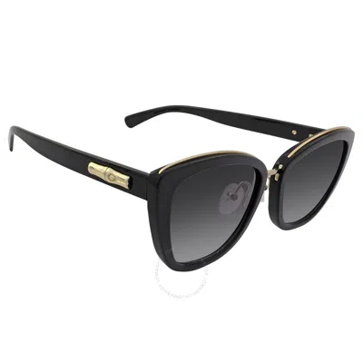 Longchamp Grey Gradient Cat Eye Ladies Sunglasses Lo687s 001 53 In Black / Grey