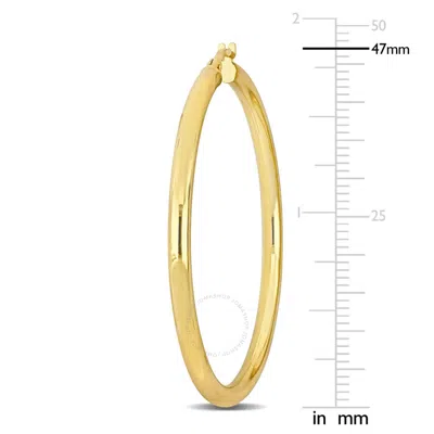 Shop Amour 47mm Hoop Earrings In 14k Yellow Gold (3mm Wide)