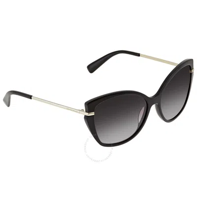 Shop Longchamp Grey Gradient Cat Eye Ladies Sunglasses Lo627s 001 57 In Black / Grey