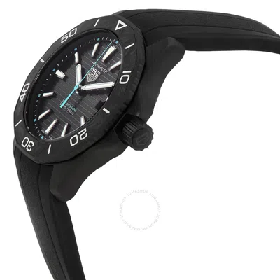 Shop Tag Heuer Aquaracer Quartz Black Dial Men's Watch Wbp1112.ft6199 In Aqua / Black
