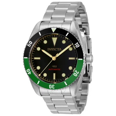 Shop Invicta Pro Diver Automatic Black Dial Sprite Bezel Men's Watch 34335 In Black / Gold Tone / Green