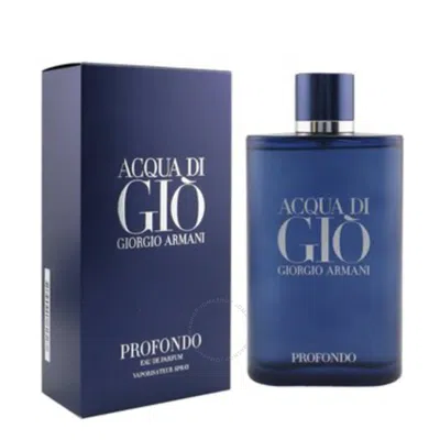 Giorgio Armani Men's Acqua Di Gio Profondo Edp Spray 6.7 oz Fragrances 8431240313285 In Green / Spring