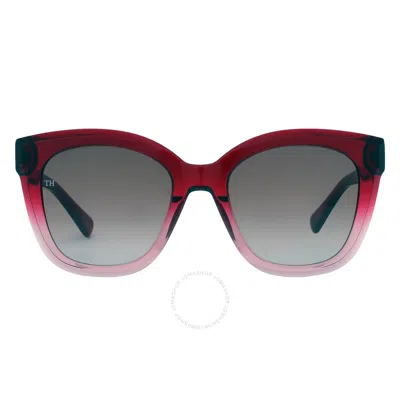 Shop Tommy Hilfiger Brown Grandient Butterfly Ladies Sunglasses Th 1884/s 0c9a/ha 52 In Red   /   Red. / Brown