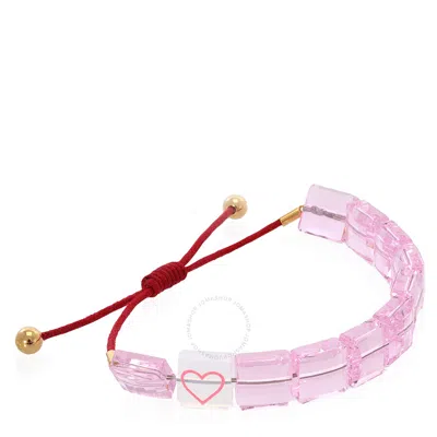 Shop Swarovski Letra Bracelet Heart In Pink