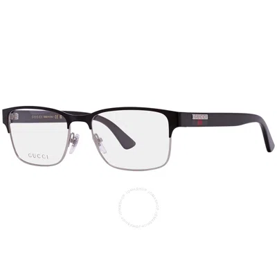 Gucci Demo Rectangular Men's Eyeglasses Gg0750o 001 56 In Black