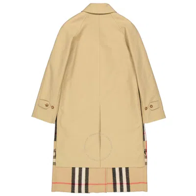 Burberry Ladies Honey Cotton Gabardine Car Coat
