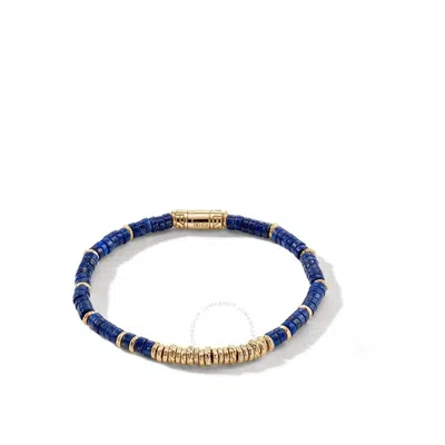 John Hardy 14k Yellow Gold Heishi Lapis Lazuli Bracelet In Yellow