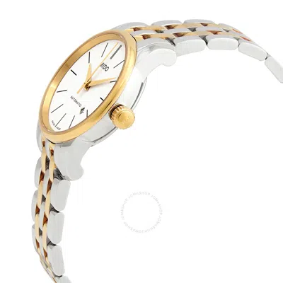 Shop Mido Baroncelli Automatic Silver Dial Two-tone Ladies Watch M76009761 In Two Tone  / Gold Tone / Rose / Rose Gold Tone / Silver
