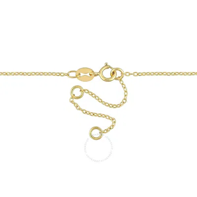 Shop Created Forever 1/8 Ct Tgw Lab Created Diamond Lariat Necklace In 18k Yellow Gold Plated Sterling Si