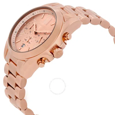 Shop Michael Kors Bradshaw Oversize Chronograph Ladies Watch Mk5503 In Gold / Rose