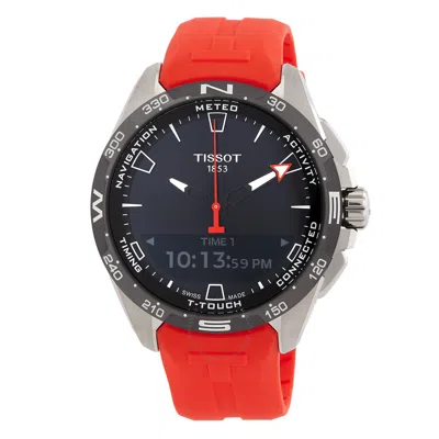 Shop Tissot T-touch Perpetual Alarm Chronograph Quartz Analog-digital Black Dial Men's Watch T121.420.47. In Red   / Black
