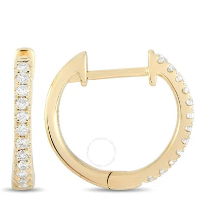 Shop Lb Exclusive 14k Yellow Gold 0.22 Ct Diamond Hoop Earrings In Multi-color