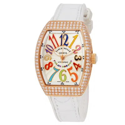 Shop Franck Muller Vanguard Automatic Diamond Ladies Watch V 32 Sc At Fo Col Dr D 5n Bc In Gold / Rose / Rose Gold / White