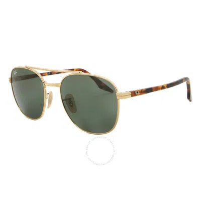 Shop Ray Ban Green Square Unisex Sunglasses Rb3688 001/31 58