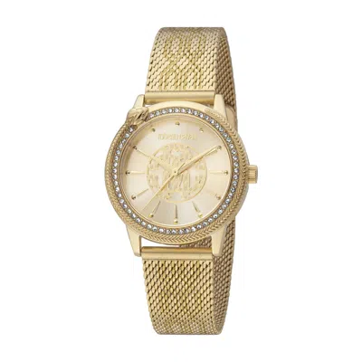 Shop Roberto Cavalli Fashion Watch Quartz Champagne Dial Ladies Watch Rc5l037m1035 In Champagne / Gold Tone / Yellow