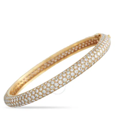 Shop Cartier 18k Yellow Gold 13.11ct Diamond Pave Bracelet Ca03 031524 In Multi-color